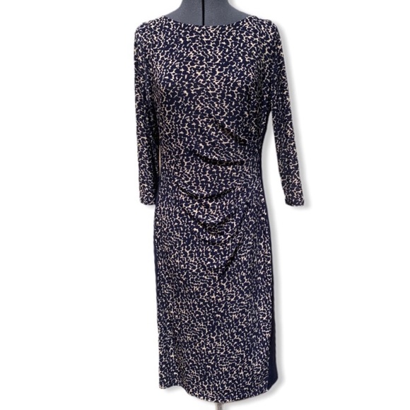 Ralph Lauren | 3 Quarter Sleeve Animal Print Dress - Picture 3 of 9